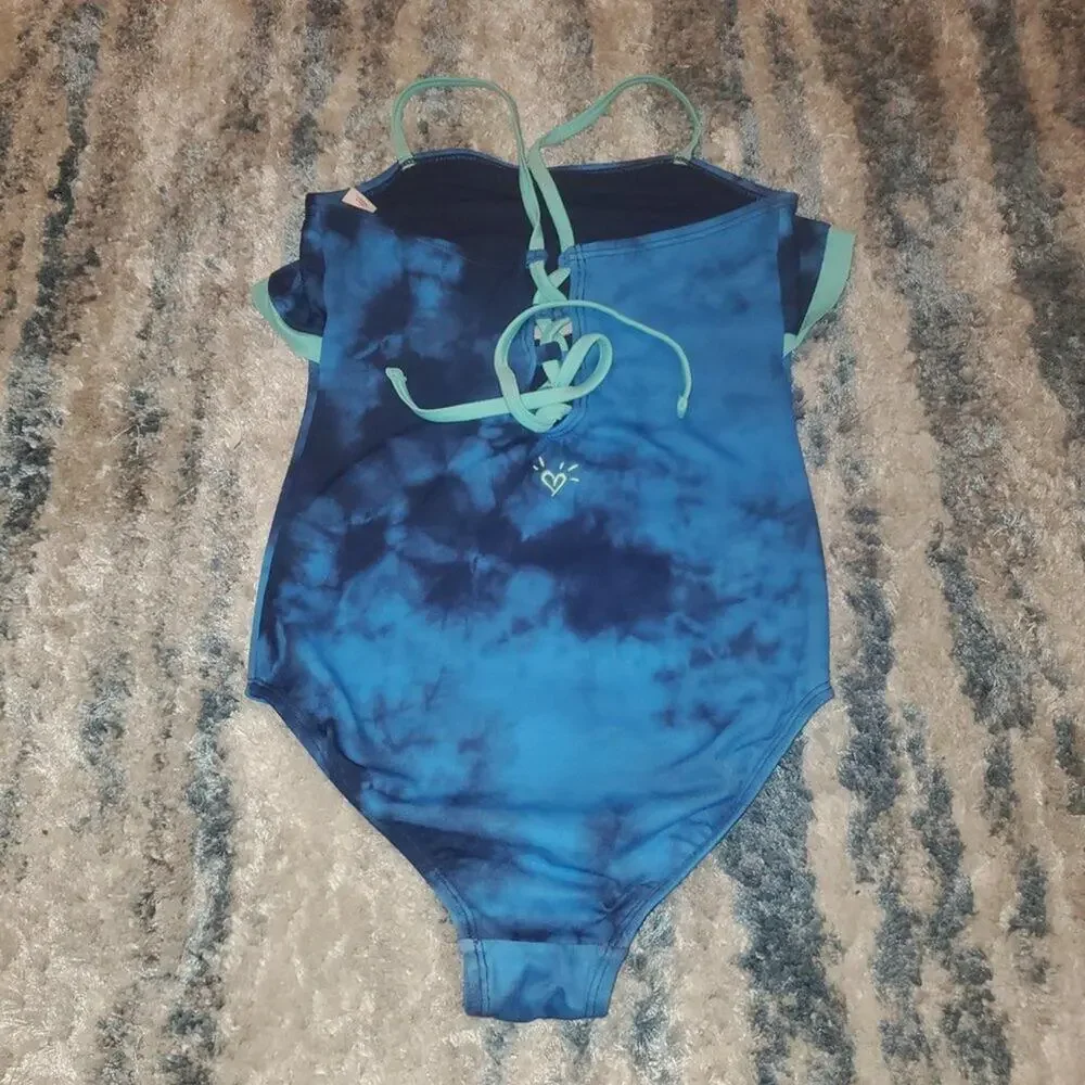 Justice Girls Tie Dye One Piece Swimsuit || EUC sz 8
